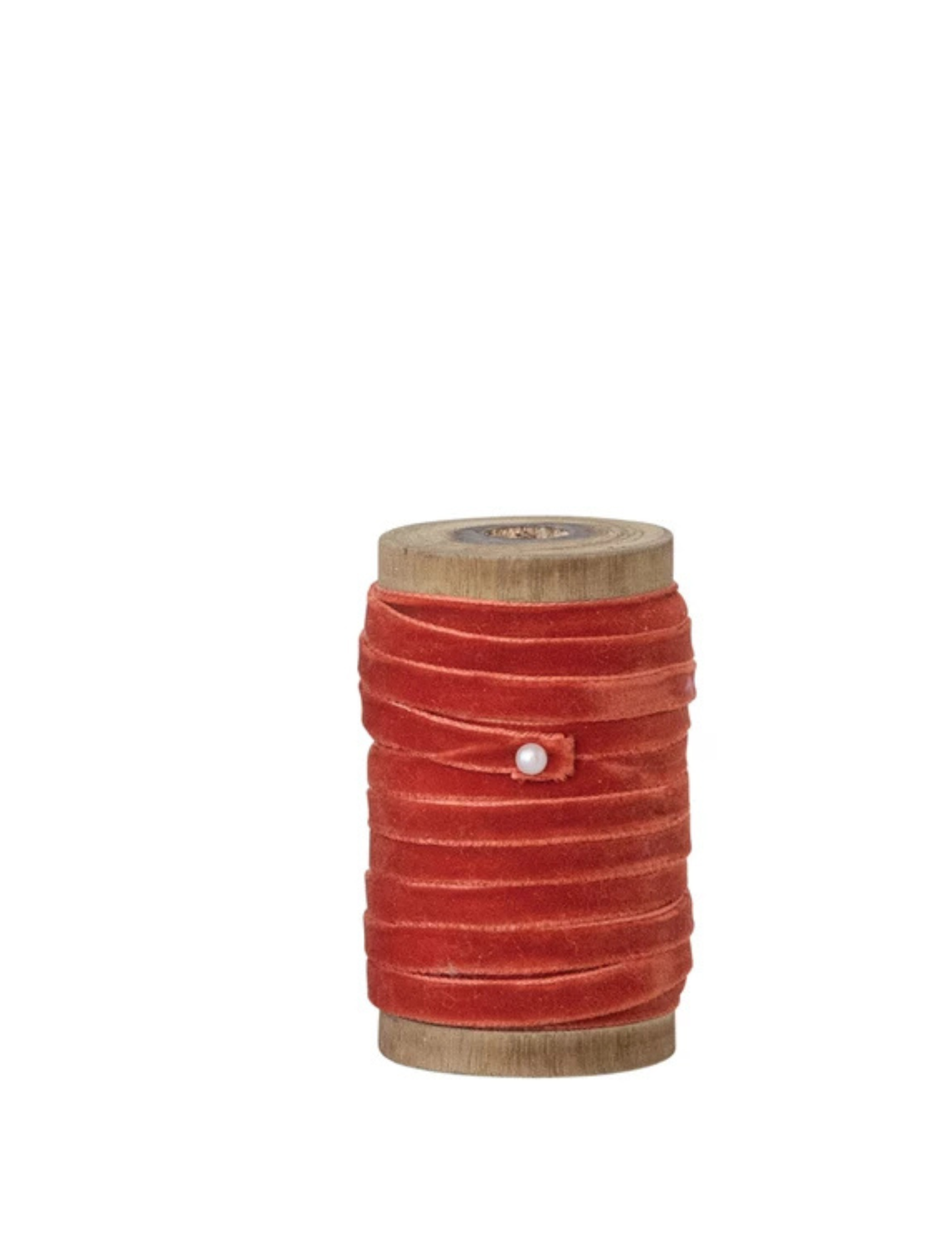 Velvet Ribbon on Wood Spool, 3 Colors