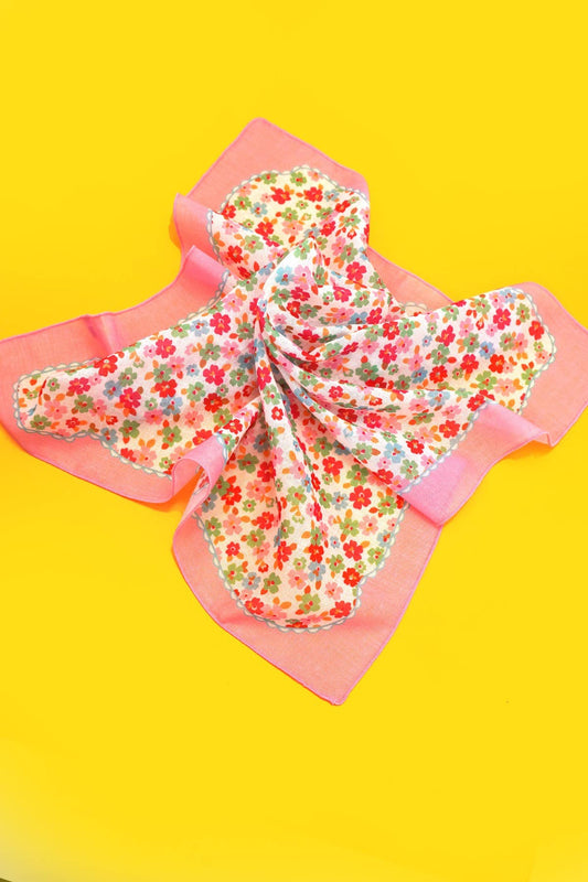DITSY PRINT SILKY FEELING BANDANA SCARF | DITSY