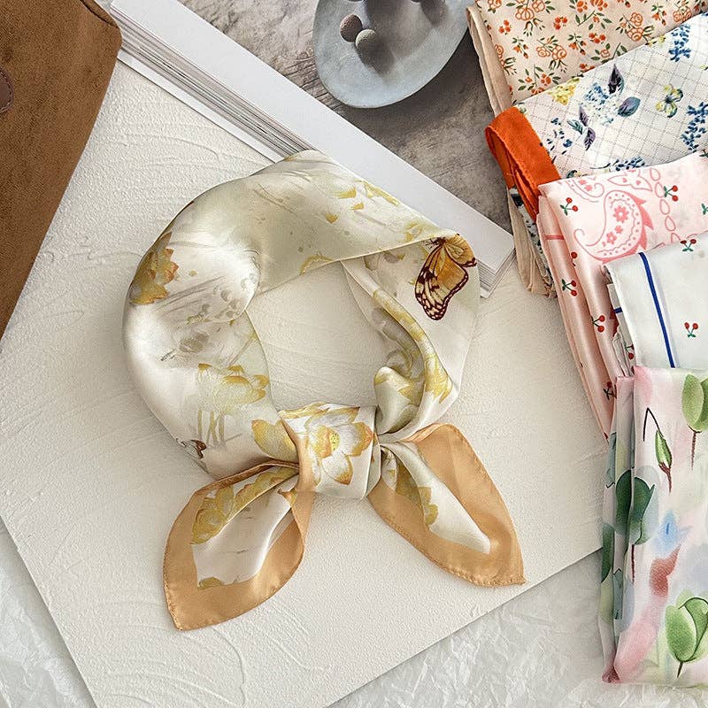 Neck Tie Square Scarf _AL-931148: Orange