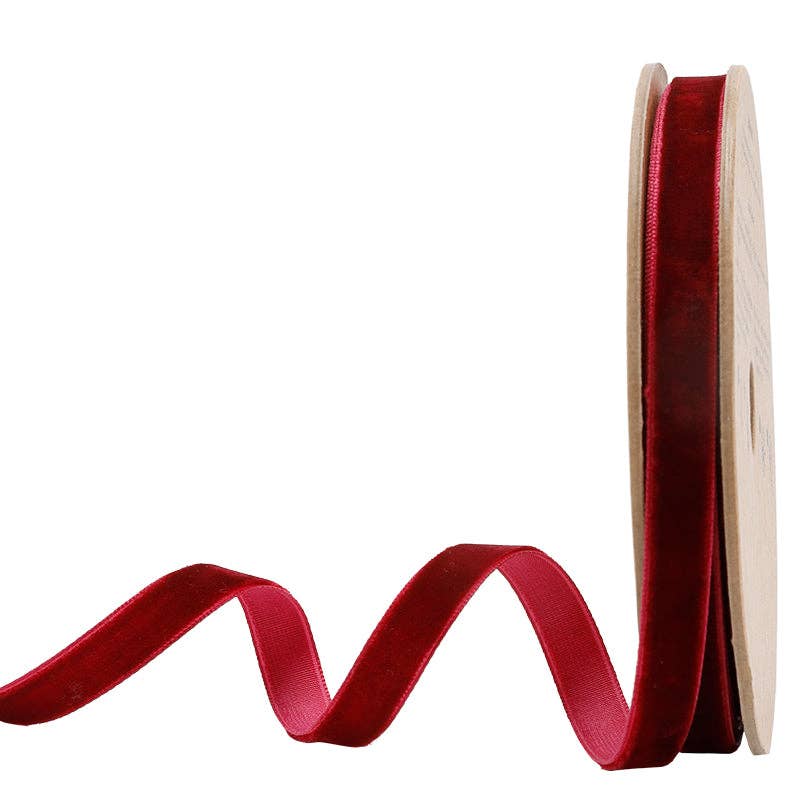 16 Colors | 3/8" Velvet Ribbon | 10 Yard Roll