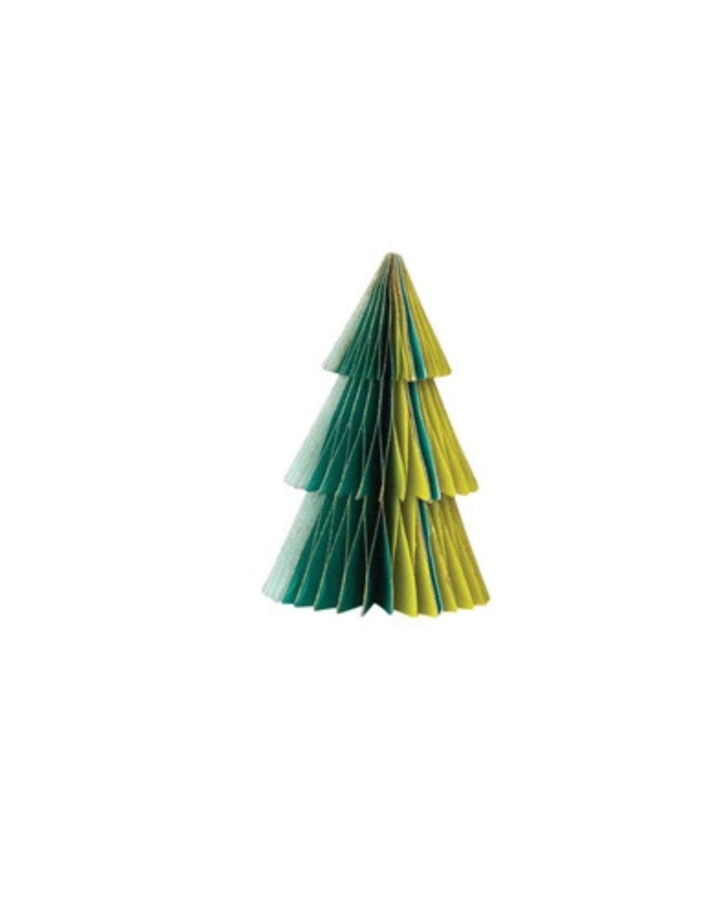 Green-Handmade Recycled Paper Folding Honeycomb Trees