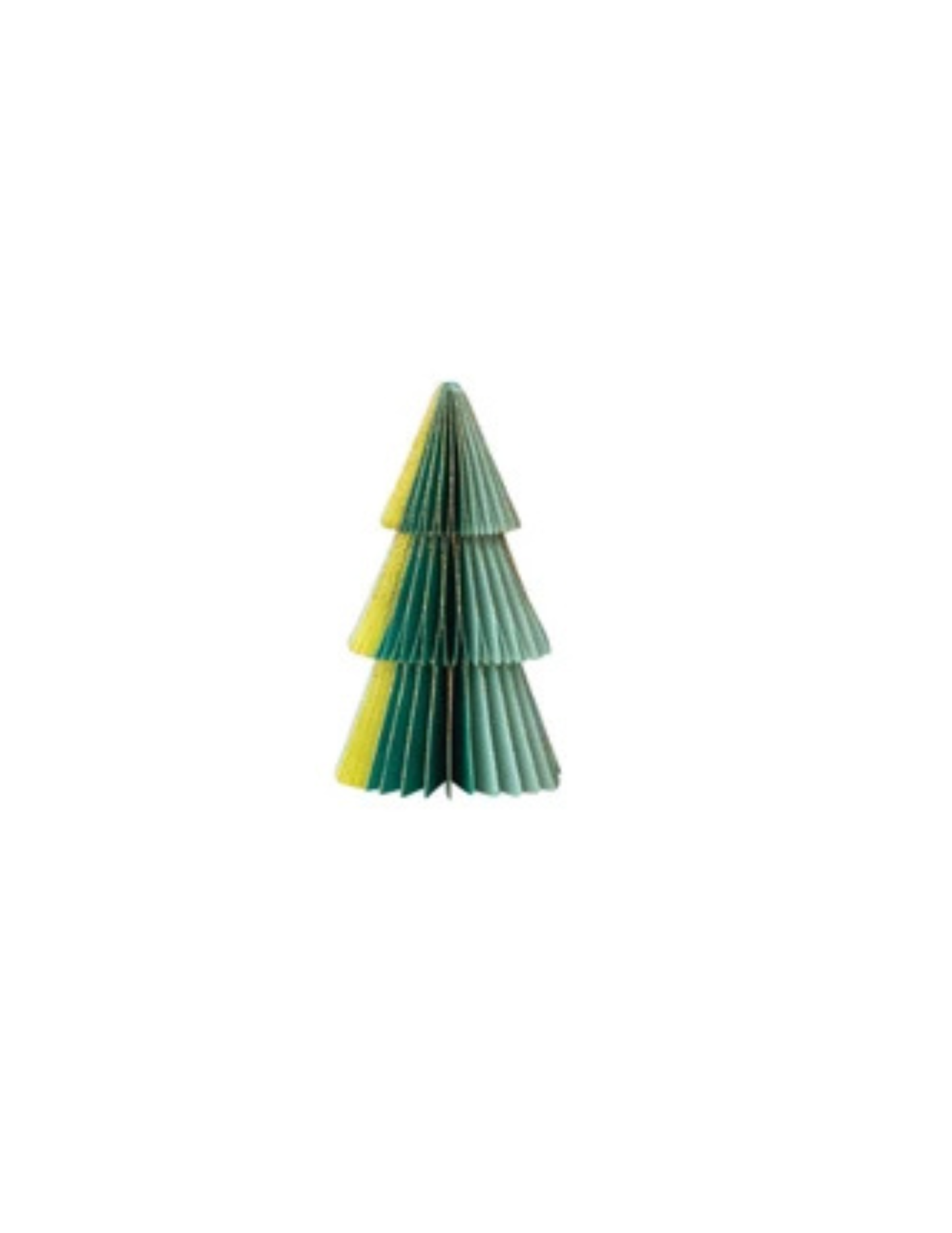 Green-Handmade Recycled Paper Folding Honeycomb Trees