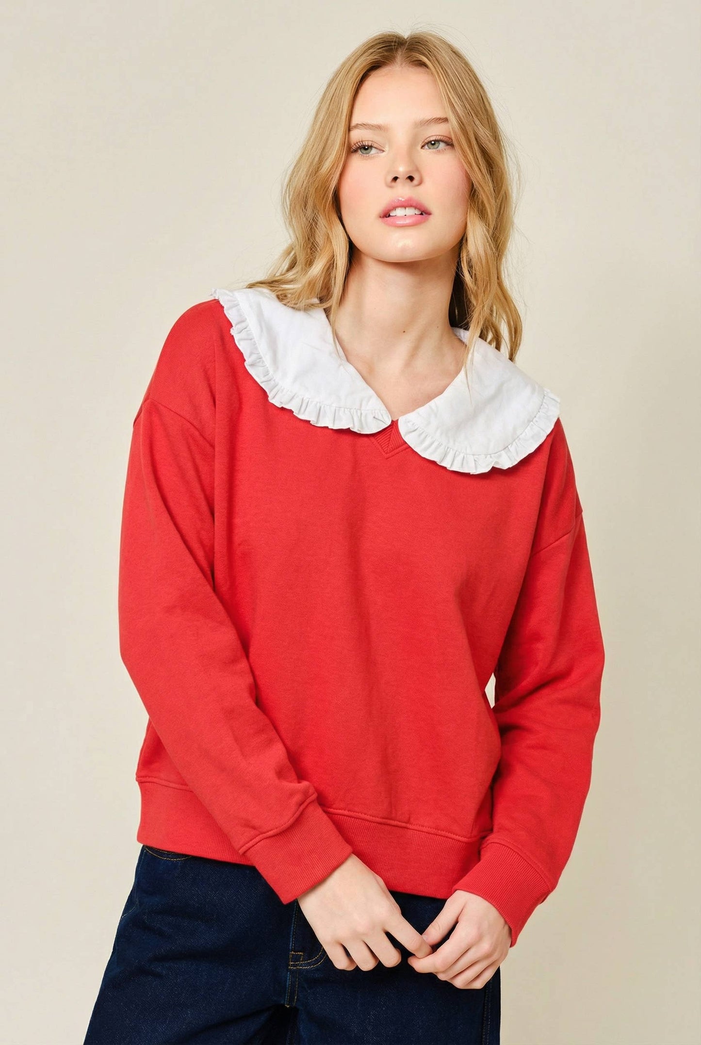 L: REMOVABLE PETER PAN COLOR SWEATSHIRT