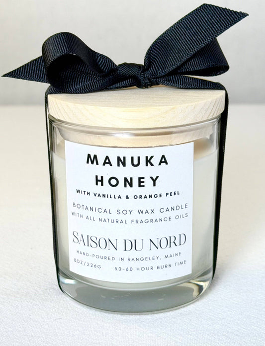 Manuka Honey Soy Wax Candle: 8oz Jar