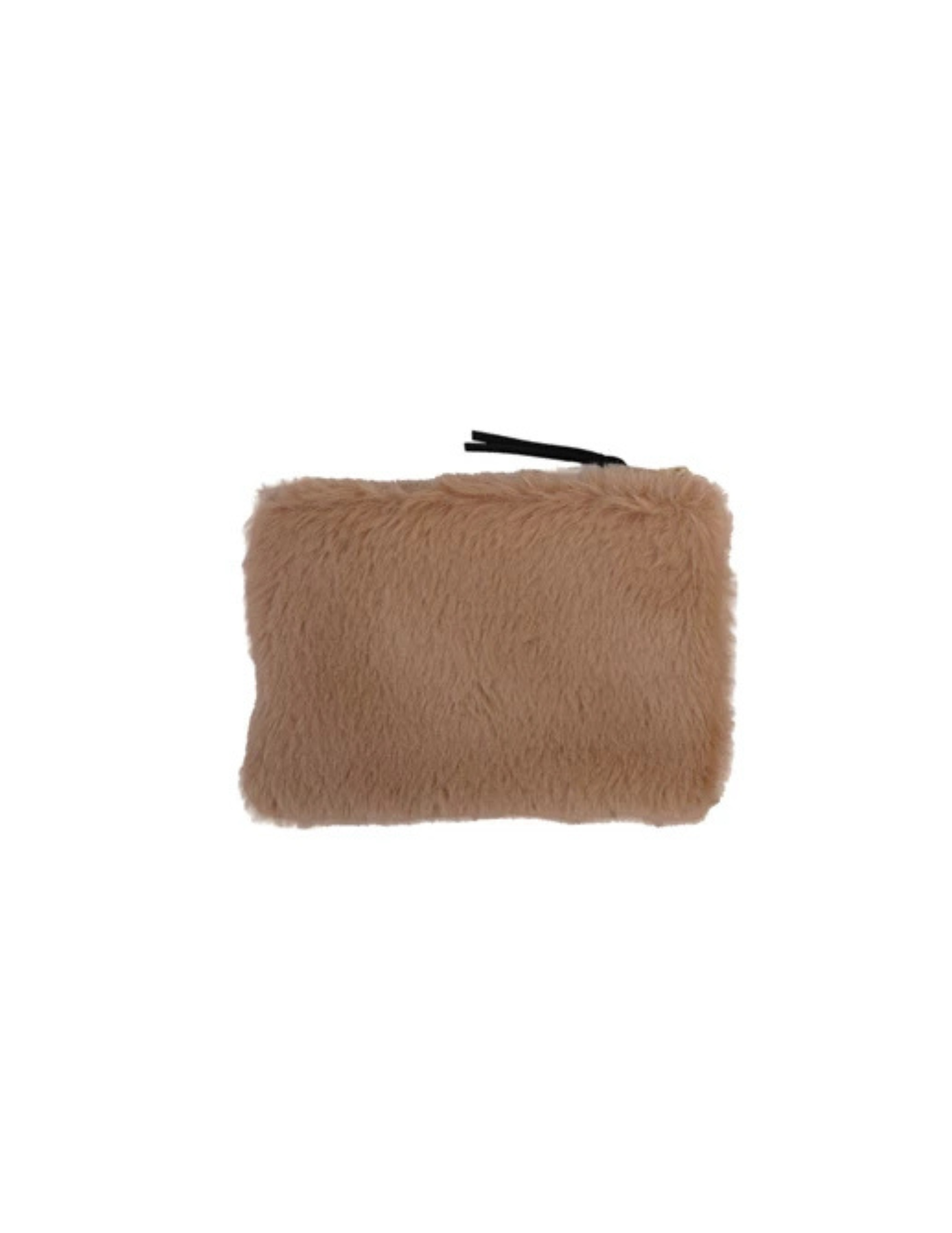 Zip Pouch Faux Fur Fabric with Interior Lining, 4 Colors