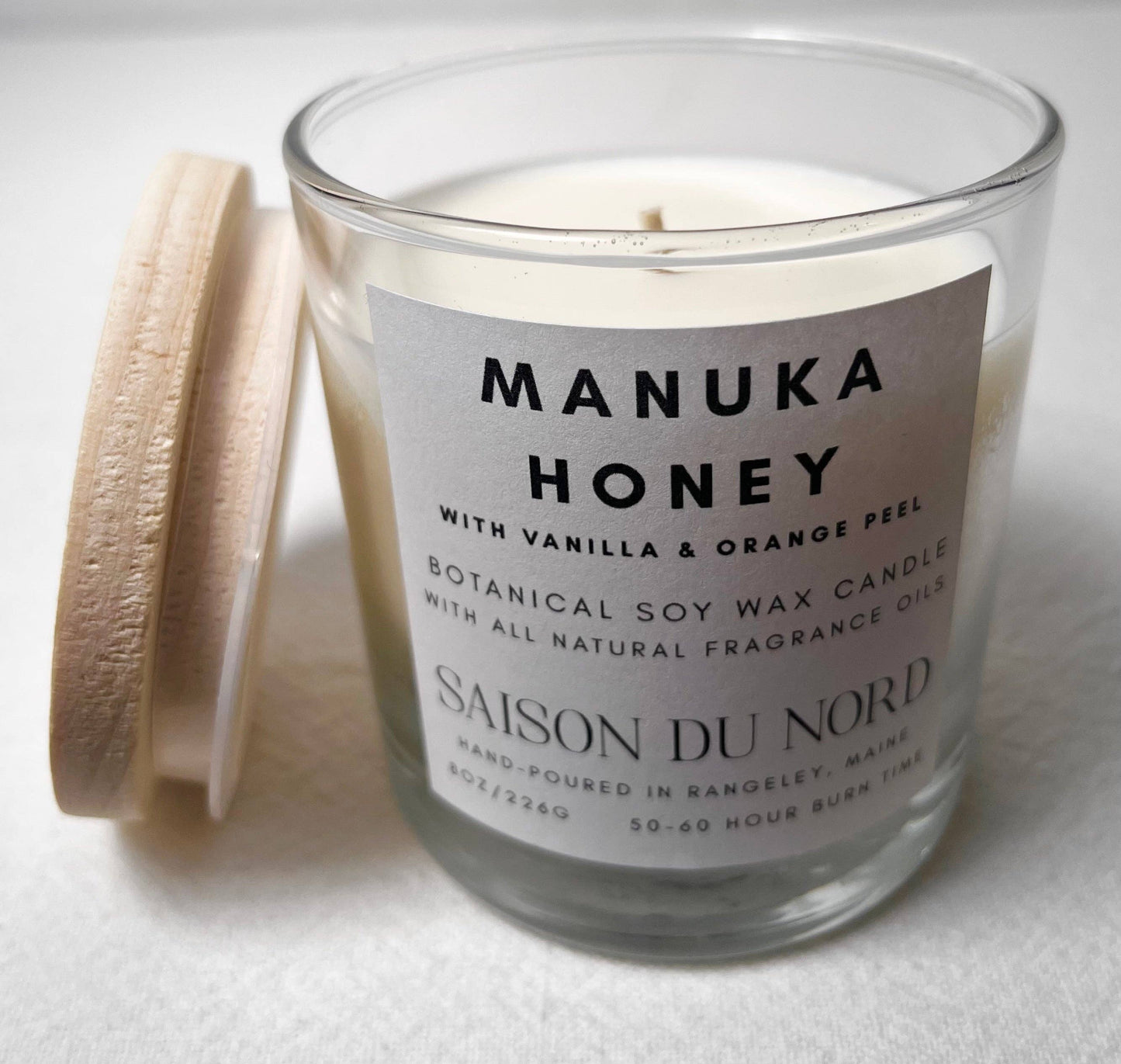 Manuka Honey Soy Wax Candle: 8oz Jar