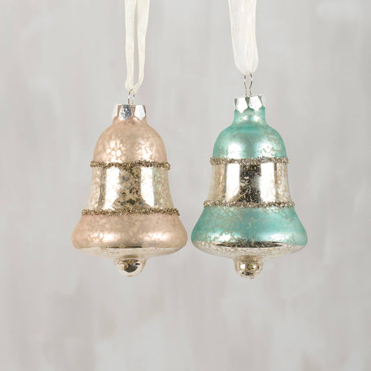 Pastel Bell Glass Ornament Set