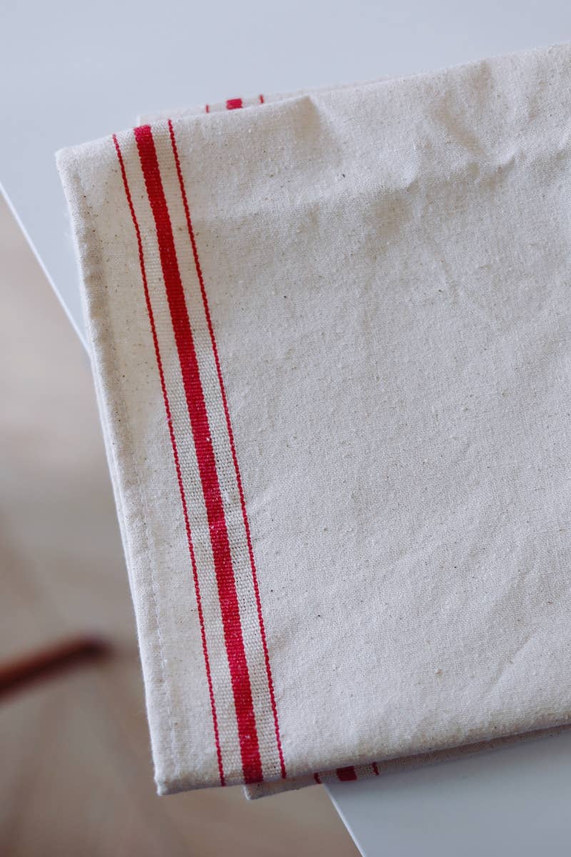 Simple Striped Cotton Linen Napkin