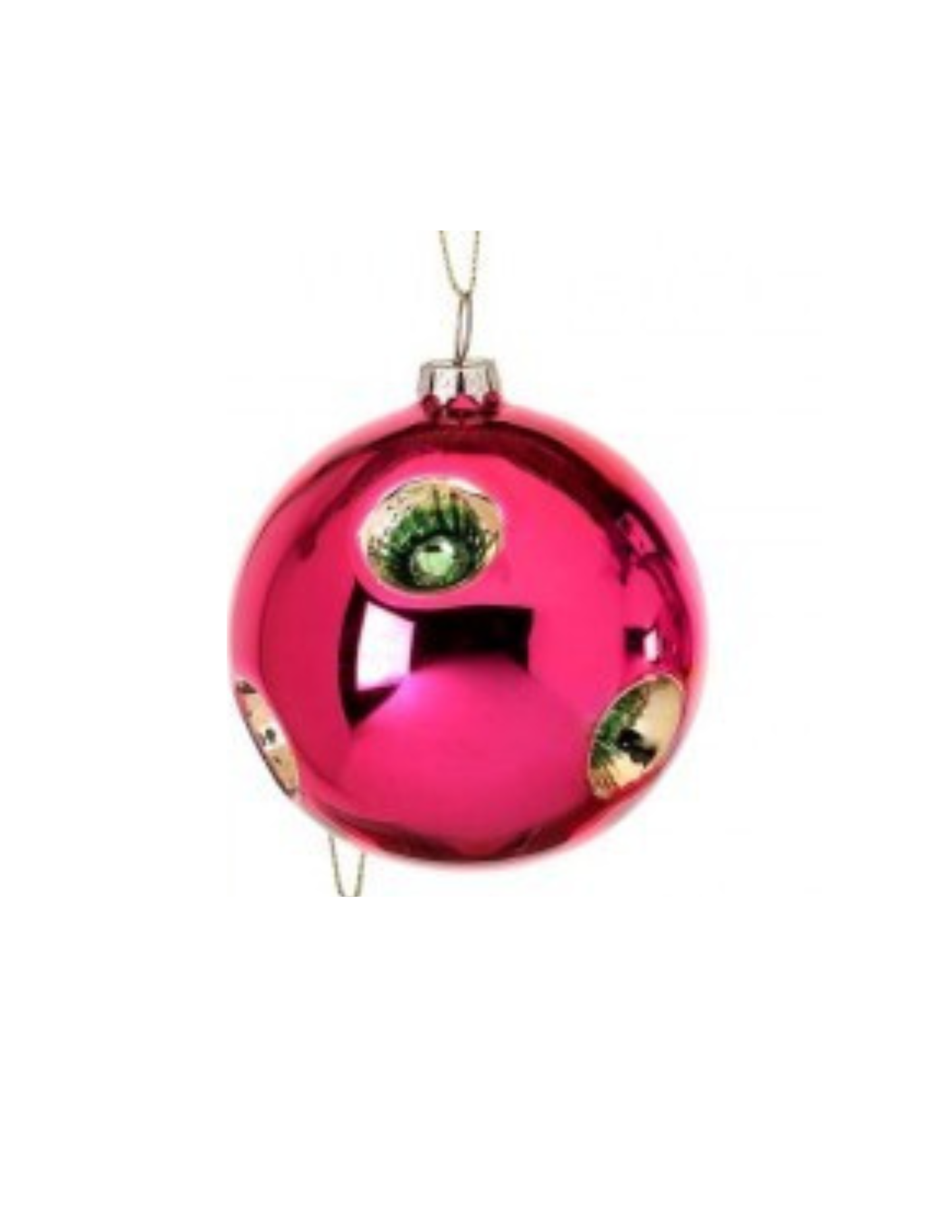 REFLECTOR BALL ORNAMENT- 3" GLASS