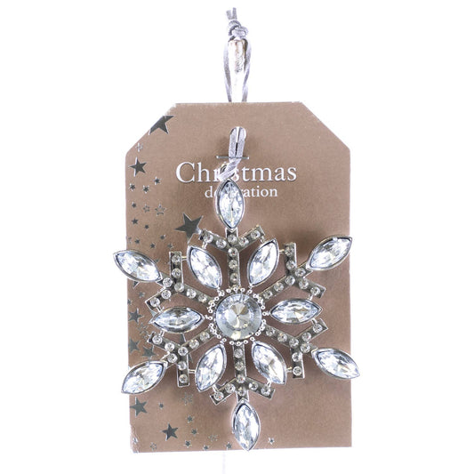 Crystal Pointy Snowflake Orn