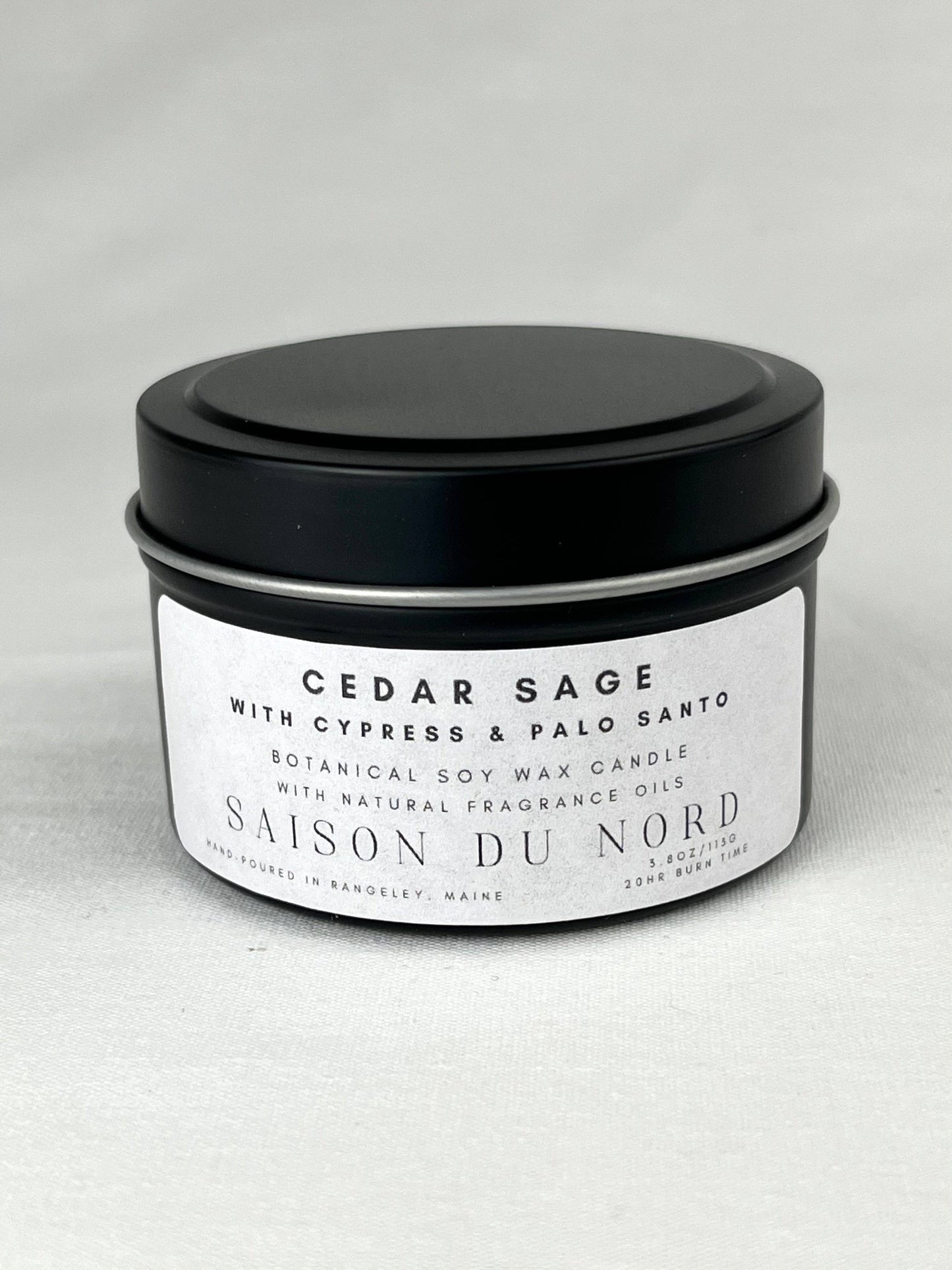 Cedar Sage Soy Wax Candle: 8oz Jar