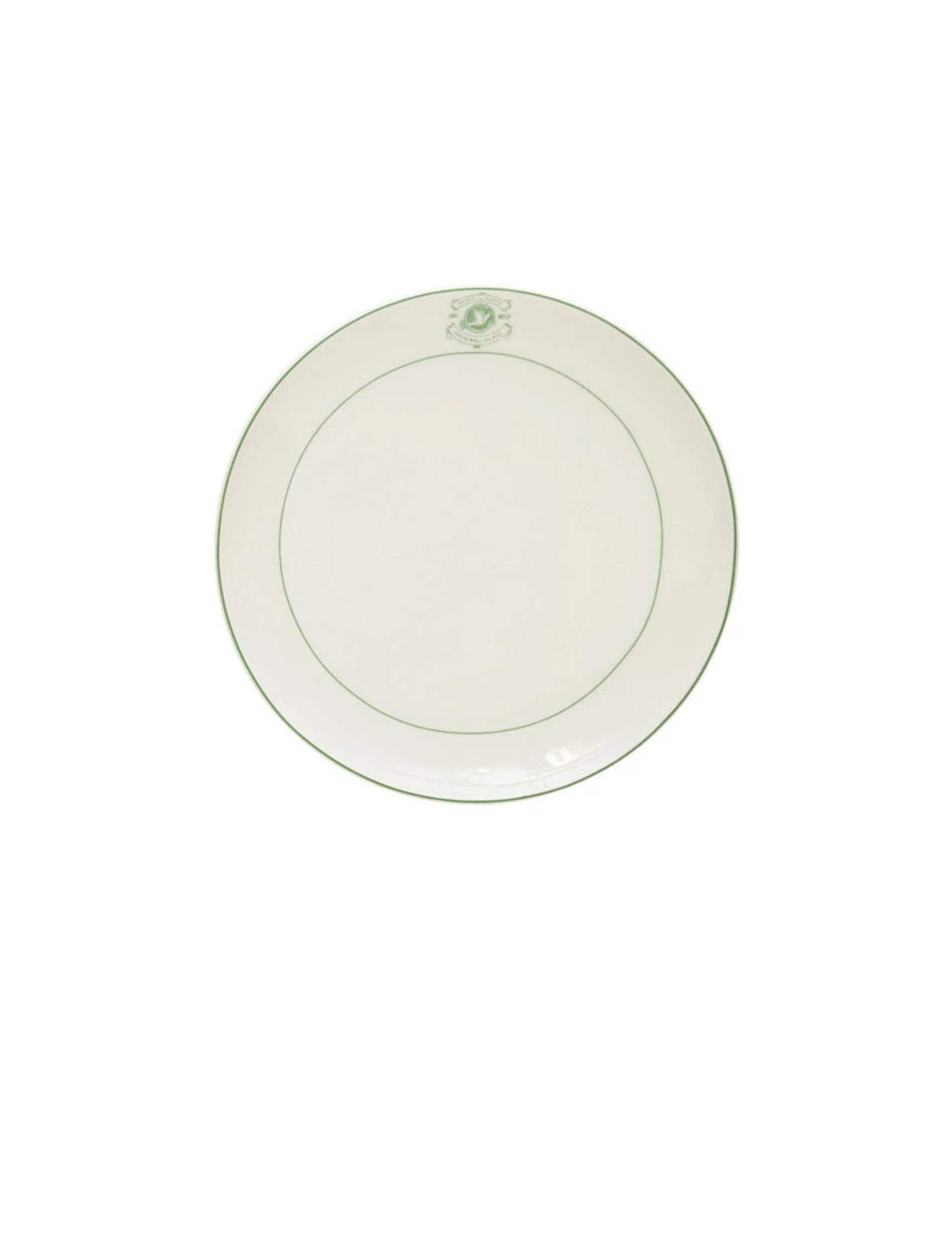 8" Round Stoneware Plate with Saying, White, Burgundy and Green, 4 Styles