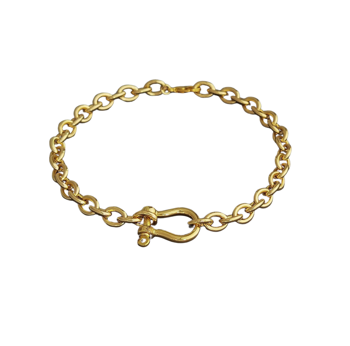 Mors Mini Horsebit Brass Bracelet- 14K Gold