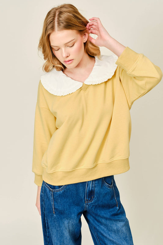 M: REMOVABLE PETER PAN COLOR SWEATSHIRT
