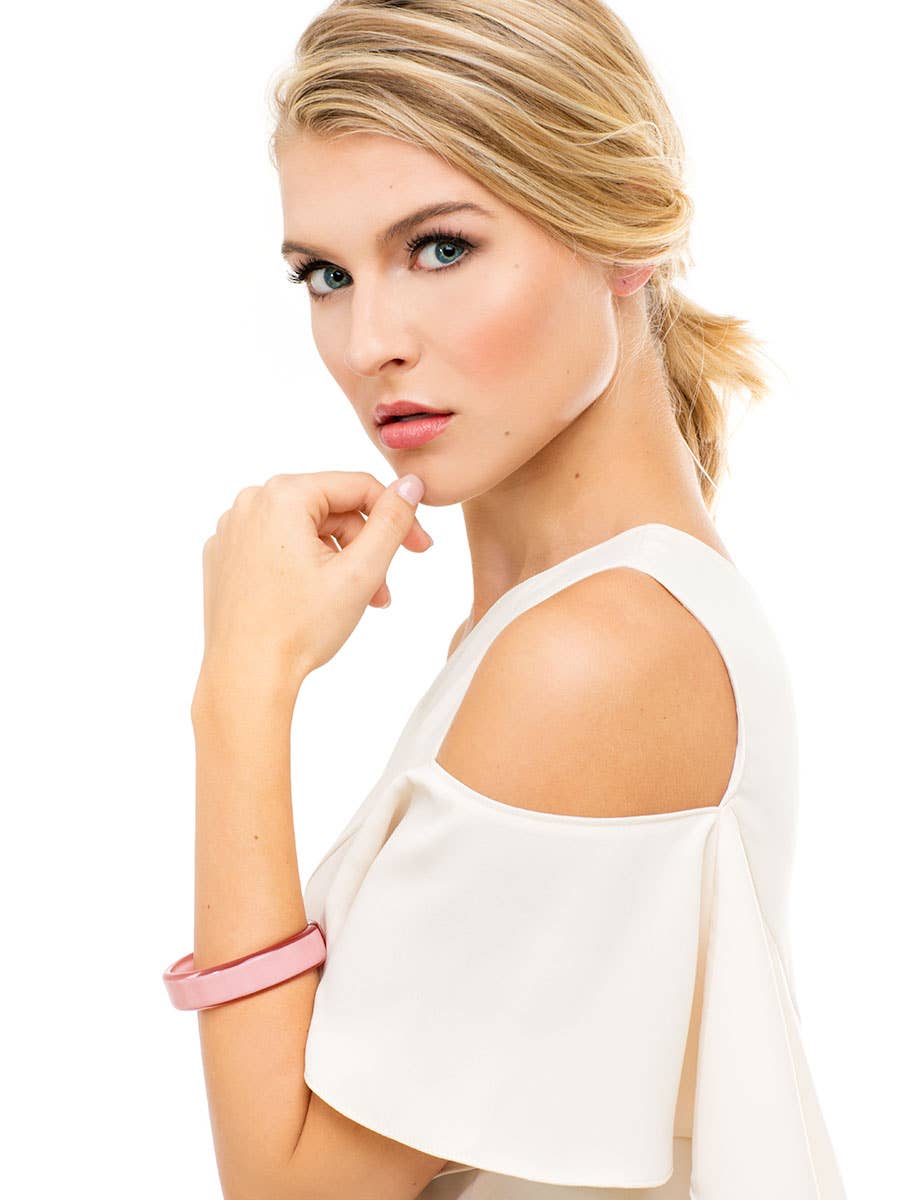 Party Resin Acrylic Stacking Bangle Bracelet: Dark Teal