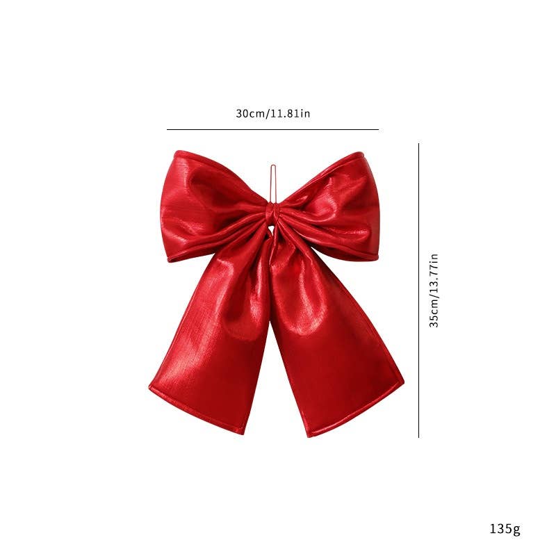 Extra Large Christmas Tree Topper Bow Decor: XL_Burgundy / L
