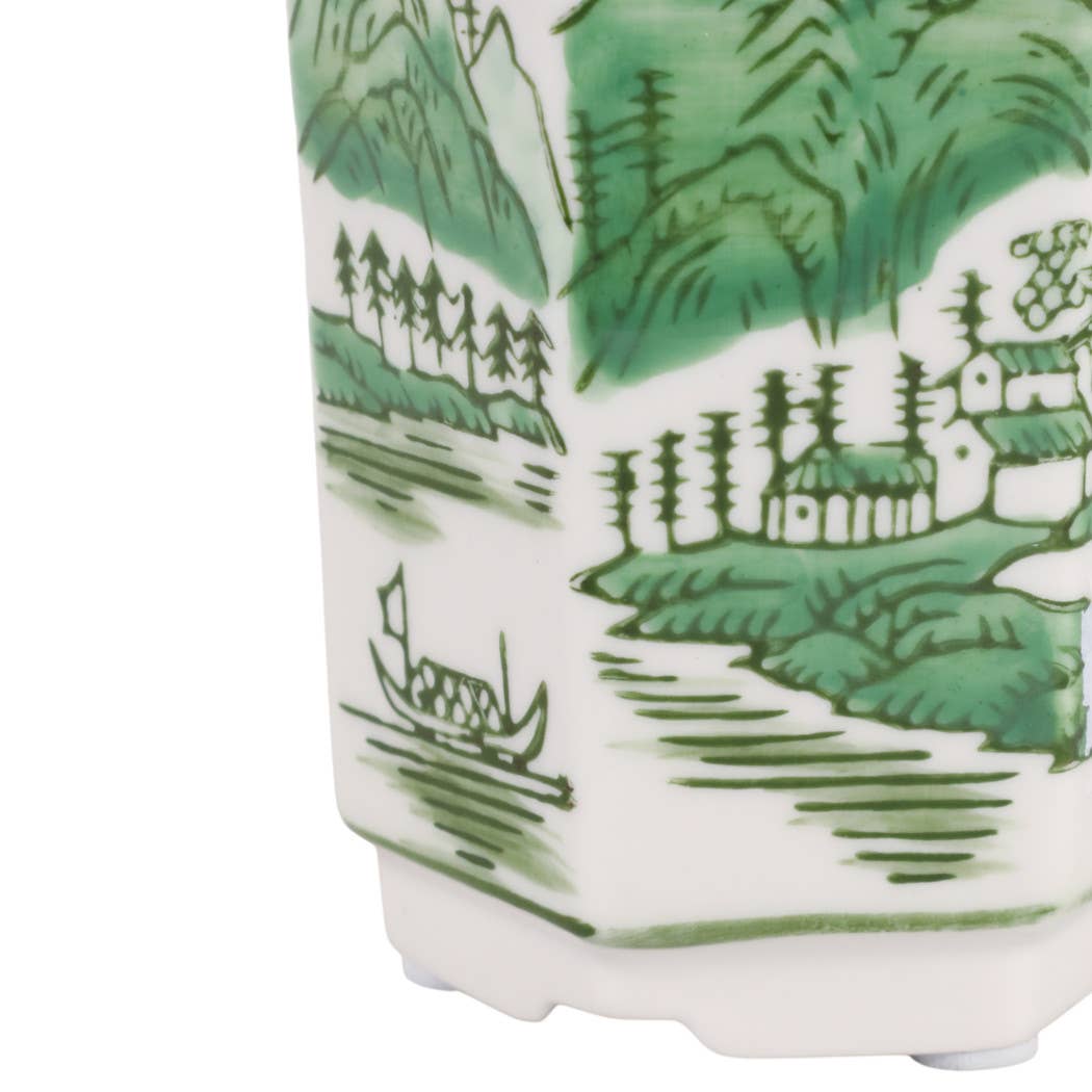 Scented Candle - Sage & Eucalyptus Green Ceramic, 6 Oz