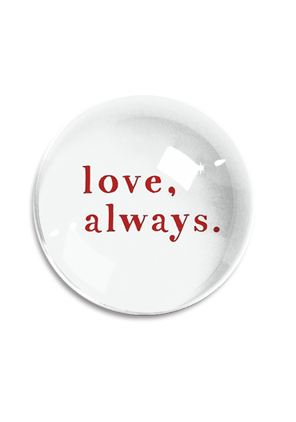 Typewriter Love Always Dome Paperweight // Min. Pack of 2