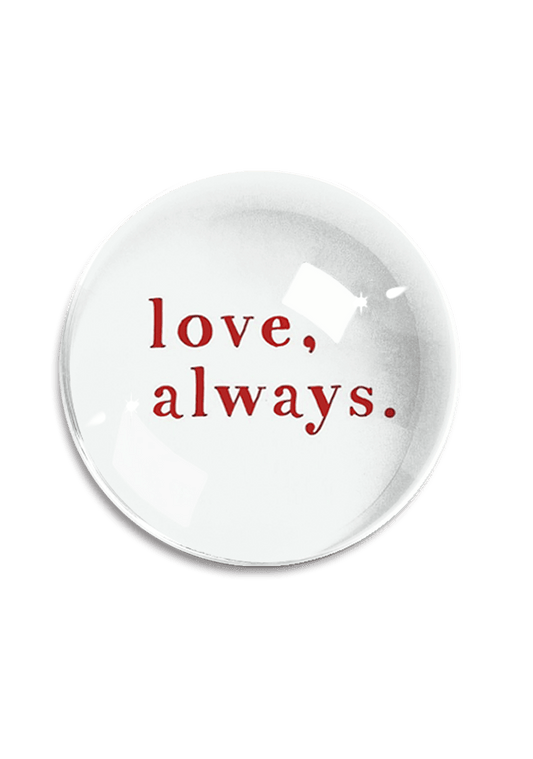 Typewriter Love Always Dome Paperweight // Min. Pack of 2