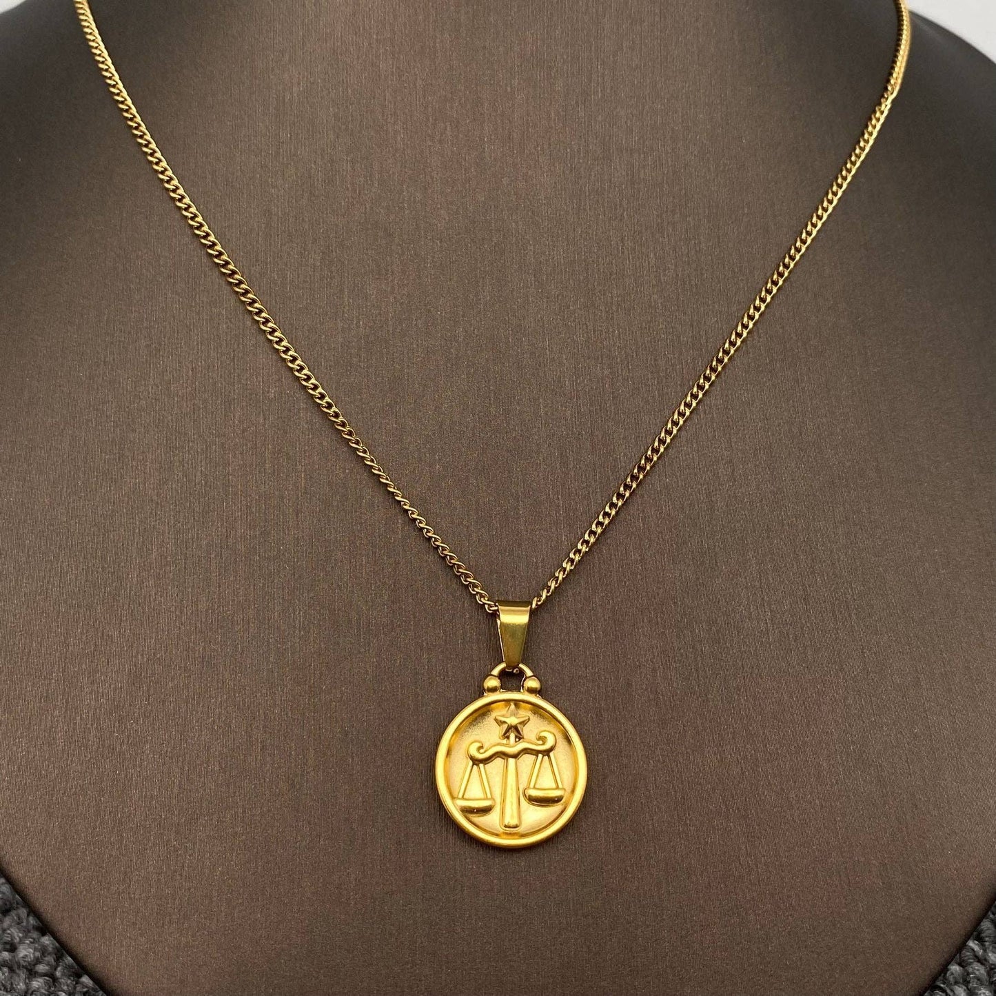 Zodiac 12 Constellation 18K Gold Plated SS Necklace - FGS