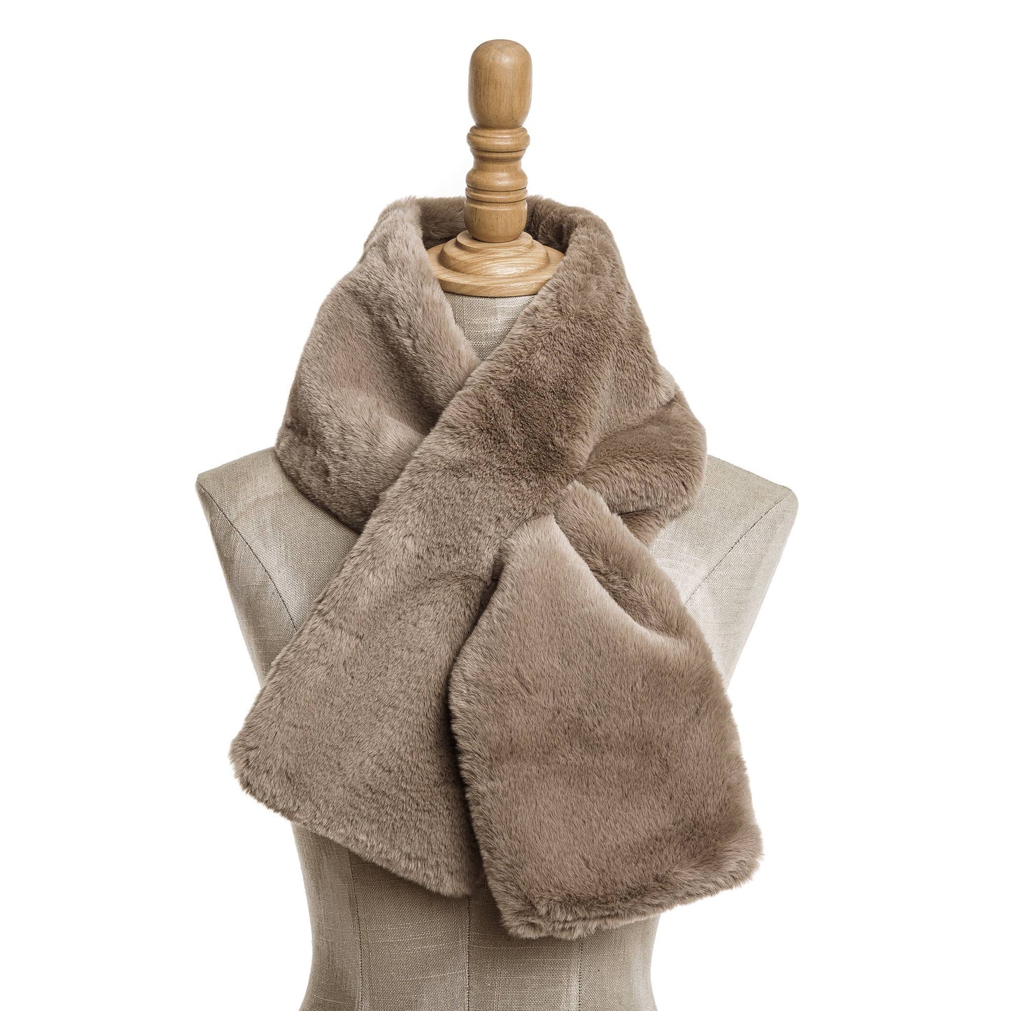 brown- Faux Fur Scarves