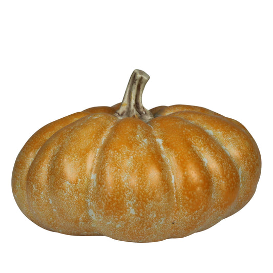 Large Orange Ceramic Pumpkin