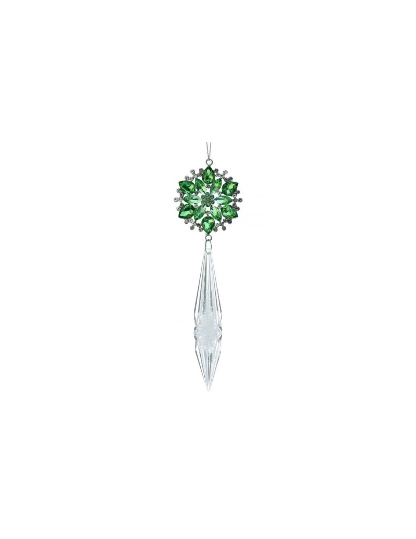 CRYSTAL DROP 7" JEWEL FLURETTE ORNAMENT