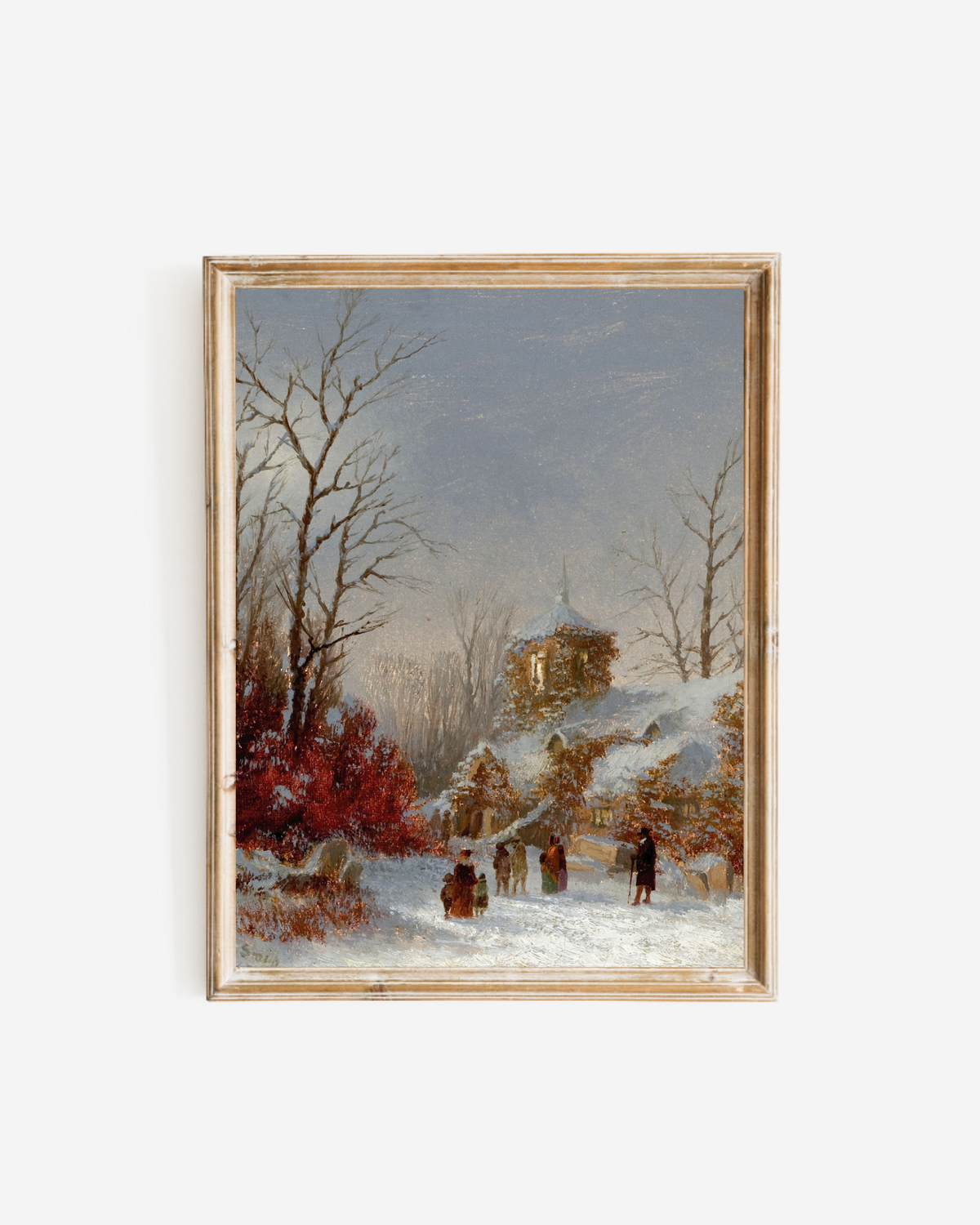 Christmas Service Antique Art Print