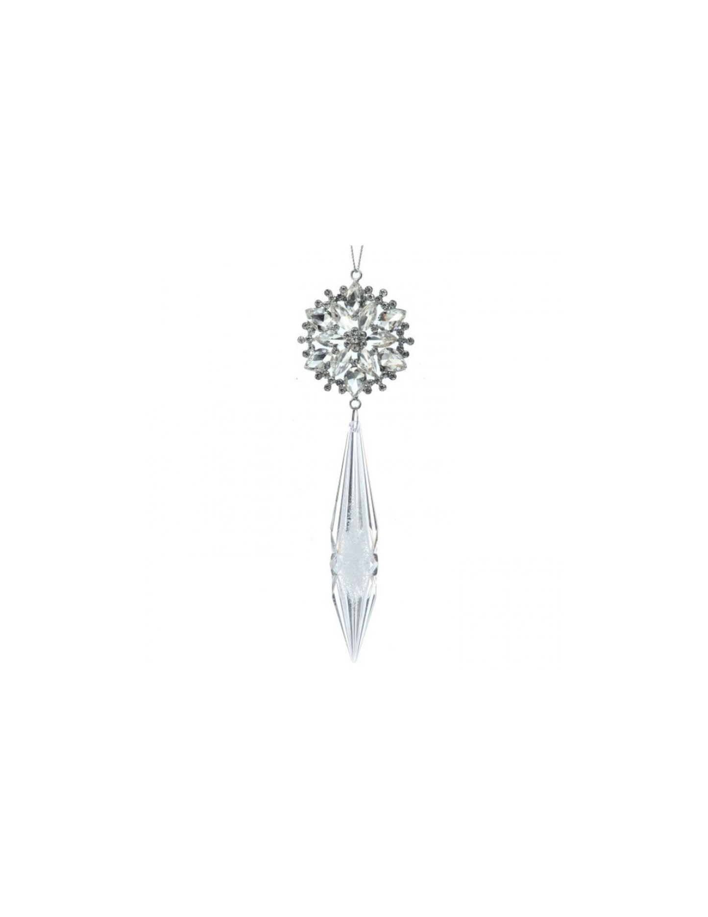 CRYSTAL DROP 7" JEWEL FLURETTE ORNAMENT