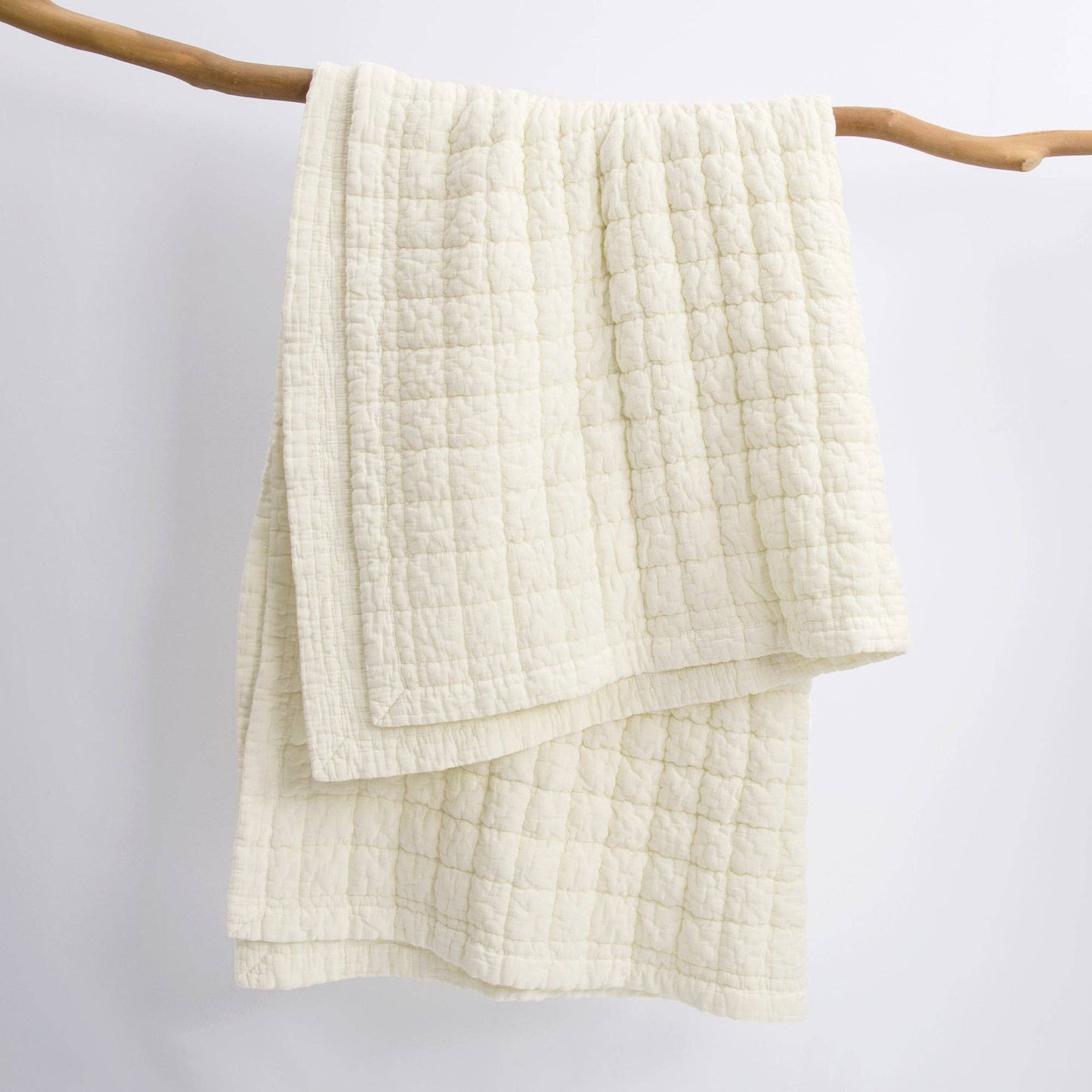 Whisper Cream Quilted Throw
