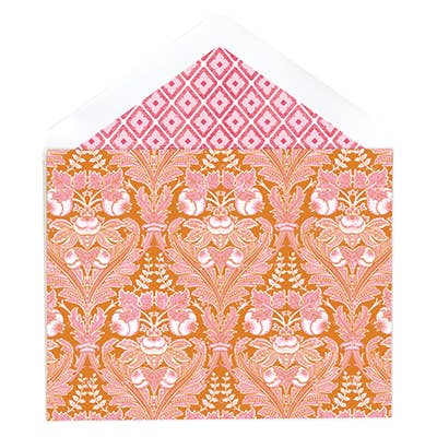 Damask Folded Note Cards