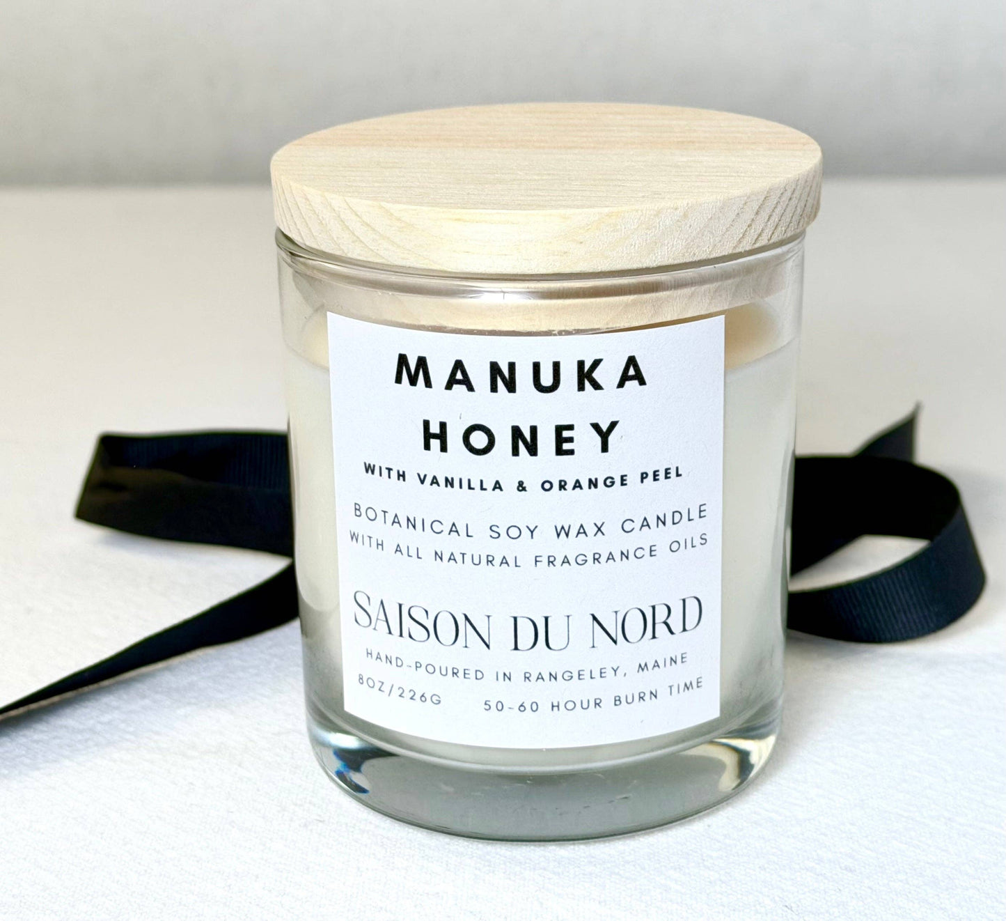 Manuka Honey Soy Wax Candle: 8oz Jar