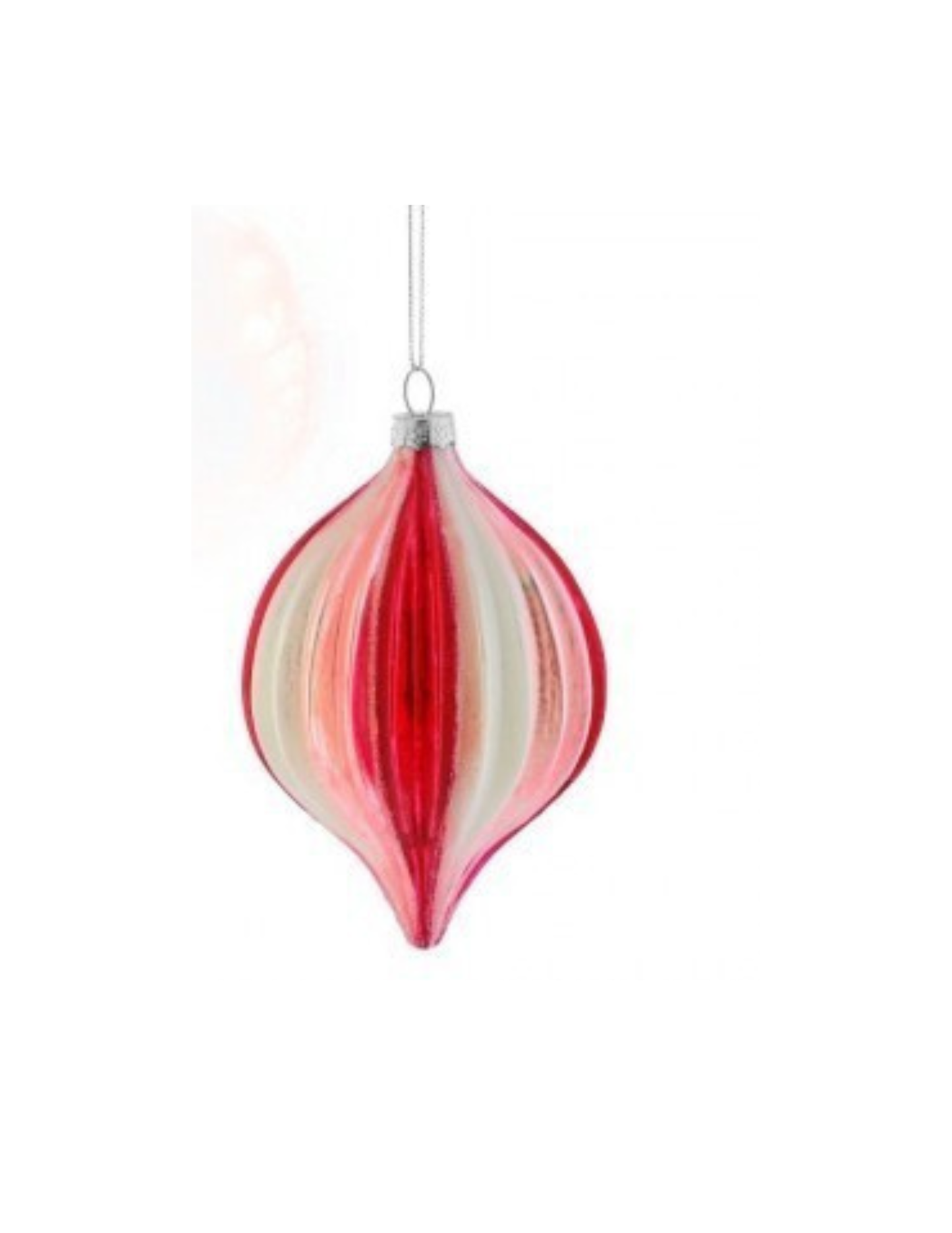 RIDGE BALL/ONION ORNAMENT (4-4.5" GLASS)