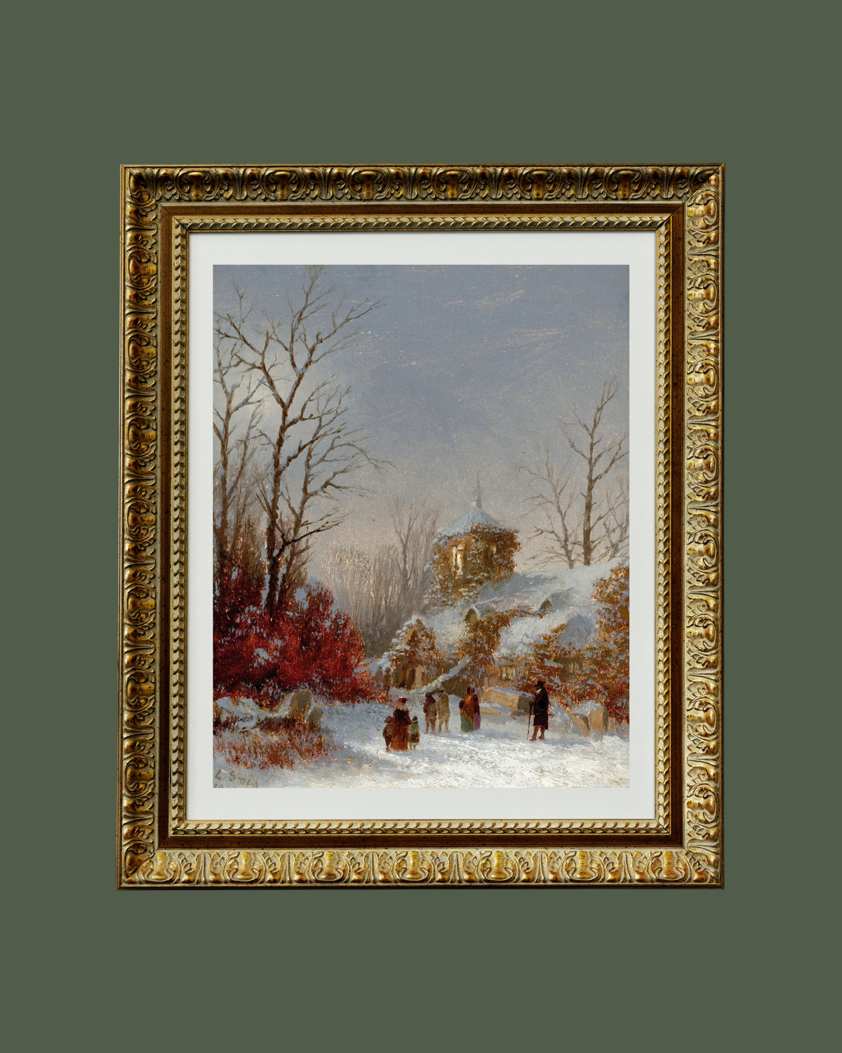 Christmas Service Antique Art Print