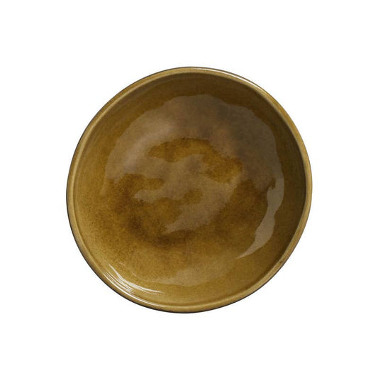 Cereal Bowl Amber Stoneware 17.6 Oz: Yellow / Stoneware