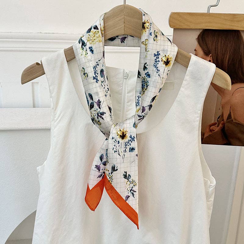 Neck Tie Square Scarf _AL-931148: Orange