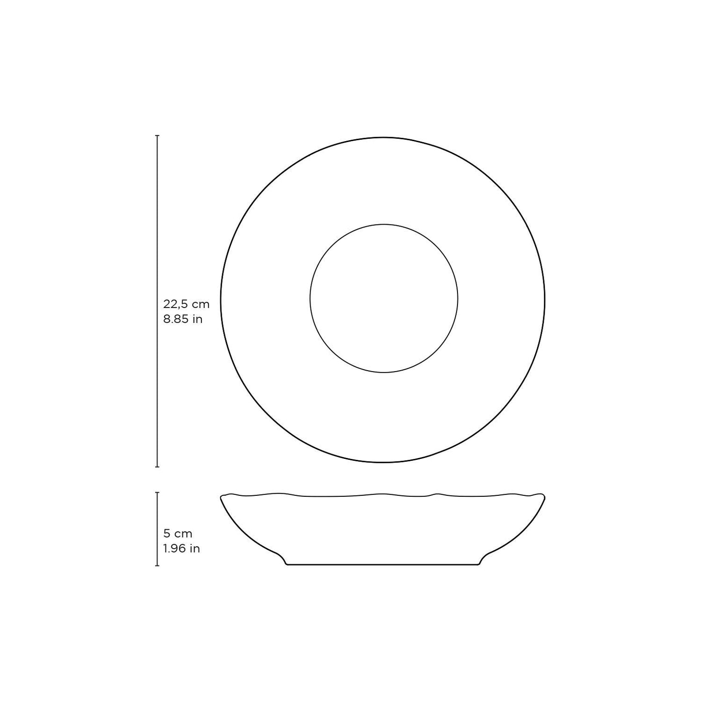 Bio Stoneware Amber Salad Bowl, 28 Oz: Stoneware