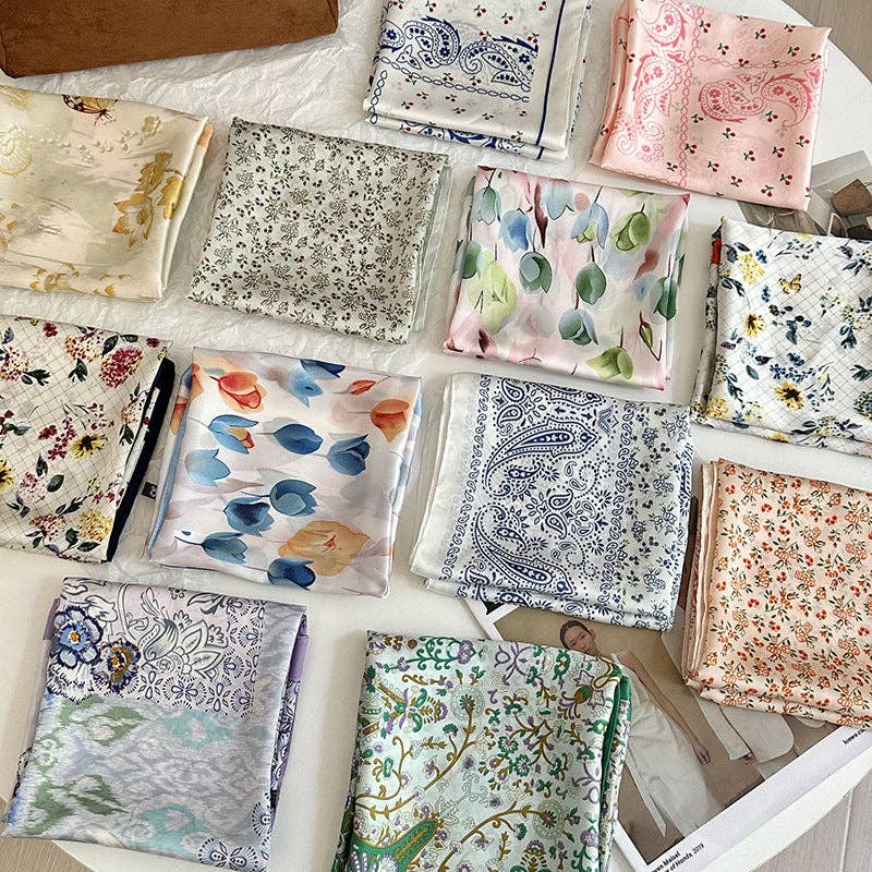 Neck Tie Square Scarf _AL-931148: Orange