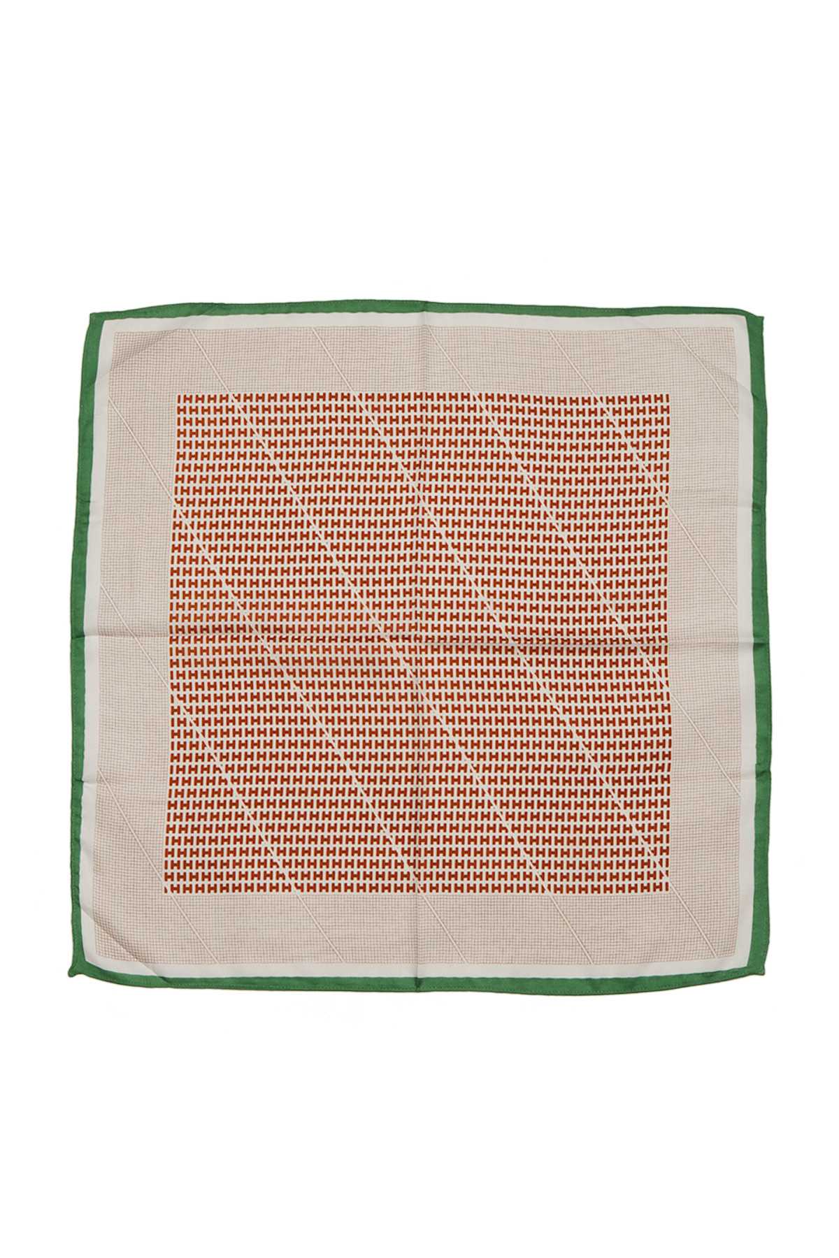H PRINT BANDANA SCARF IS1055: Green