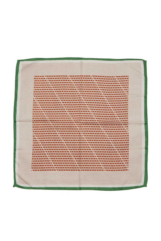 H PRINT BANDANA SCARF IS1055: Green