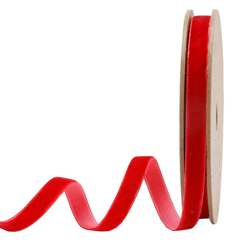 16 Colors | 3/8" Velvet Ribbon | 10 Yard Roll