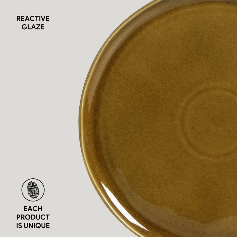 Bio Stoneware Amber Dessert Plate, 8.46": Stoneware