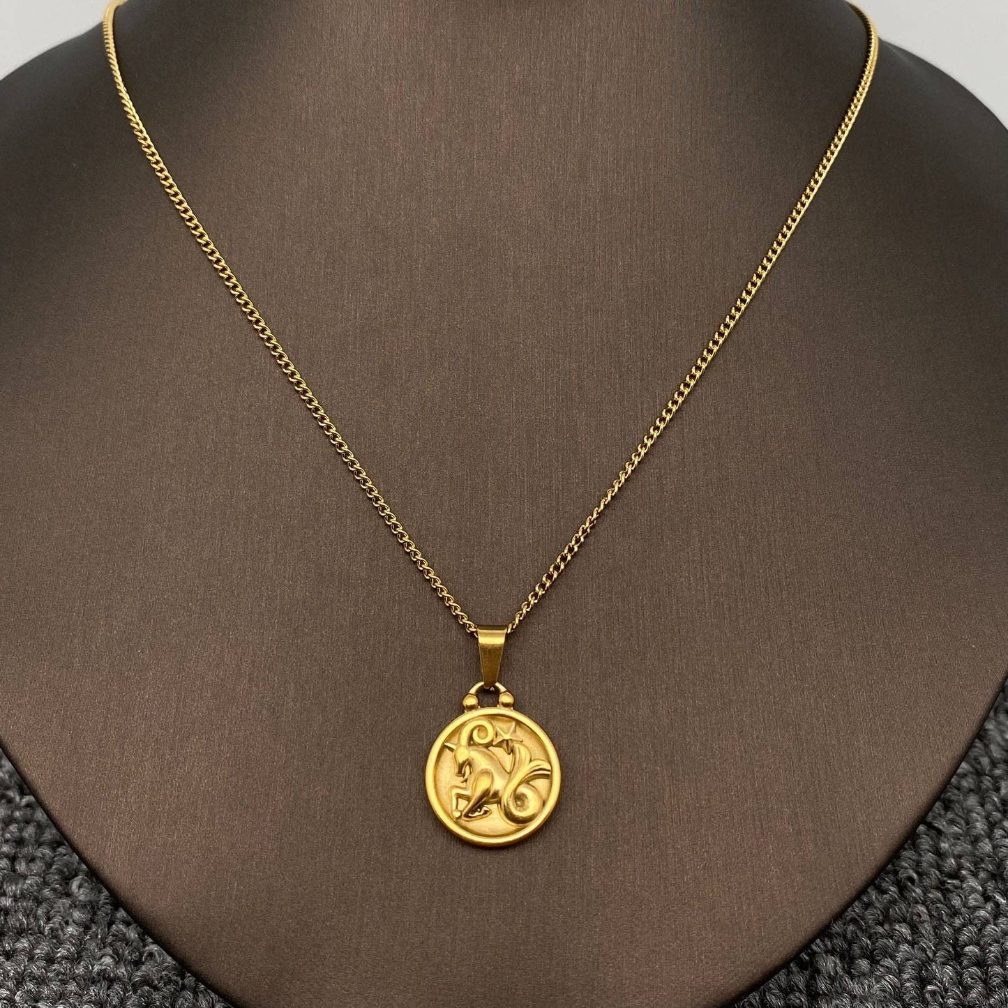 Zodiac 12 Constellation 18K Gold Plated SS Necklace - FGS