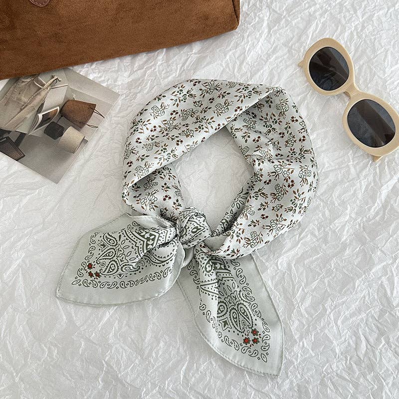 Neck Tie Square Scarf _AL-931148: Green