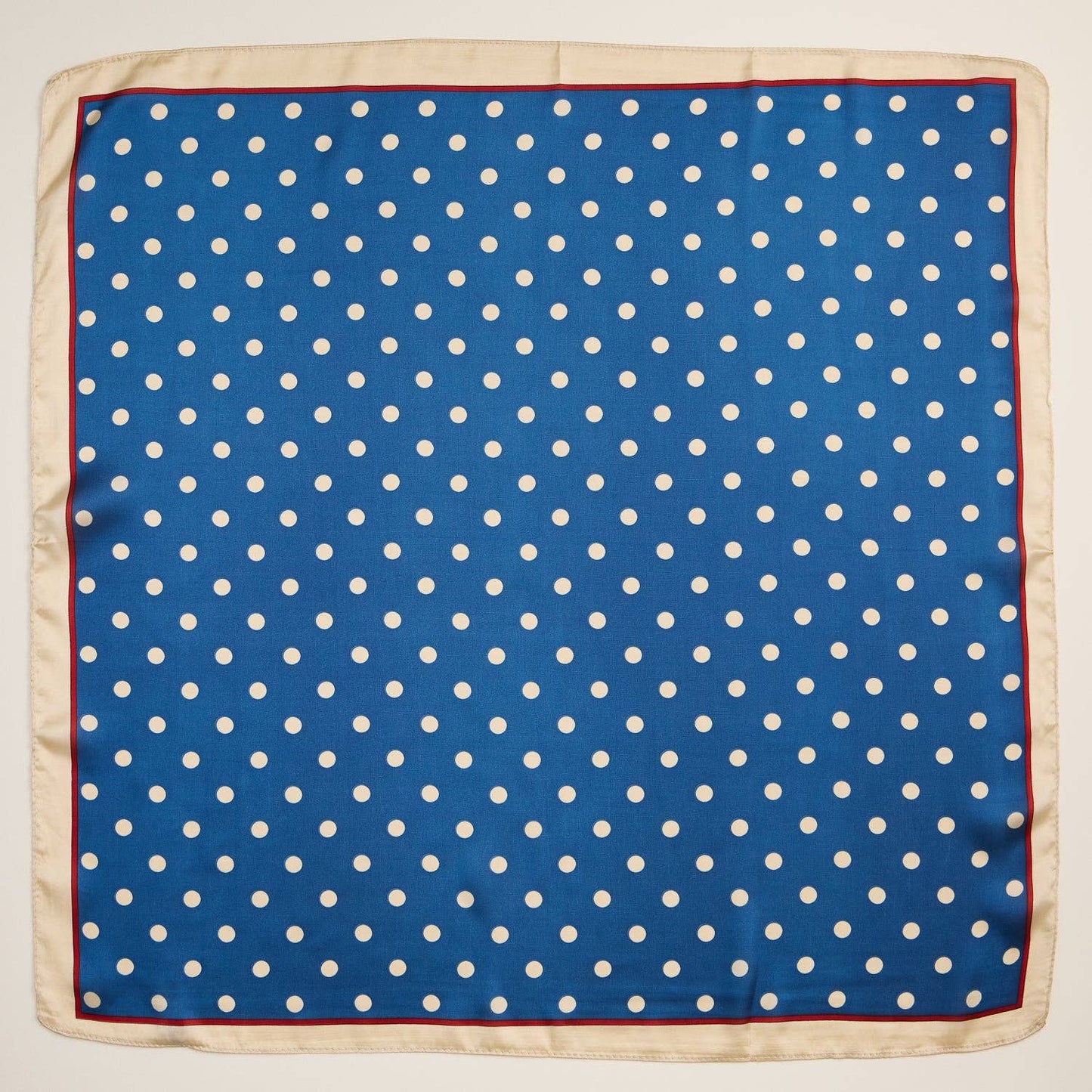 Polka Dot Square Scarf | Classic Vintage Design in Silk-Feel Fabric: Mustard / One