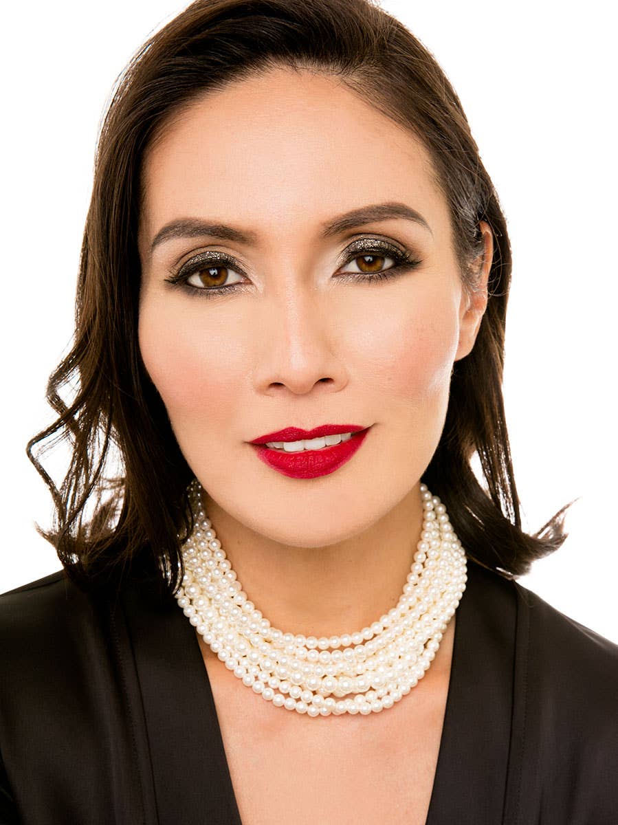 10 Strand Small Pearl Collar Necklace N2151