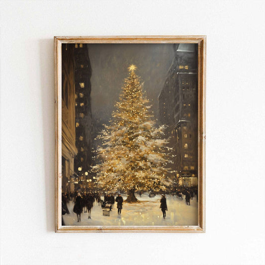 Manhattan Christmas Tree Art Print