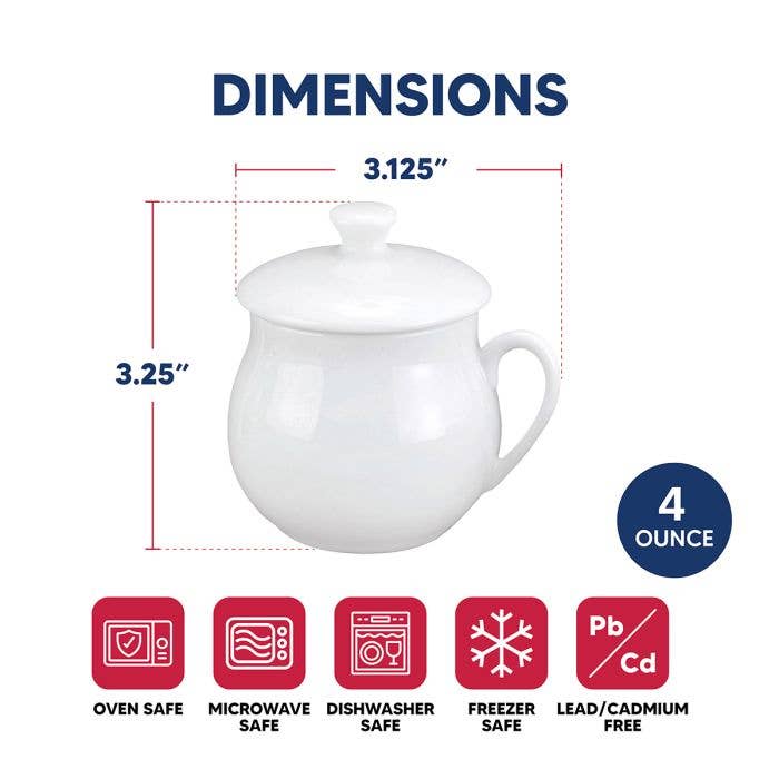 HIC Kitchen Pot De Creme, 4oz