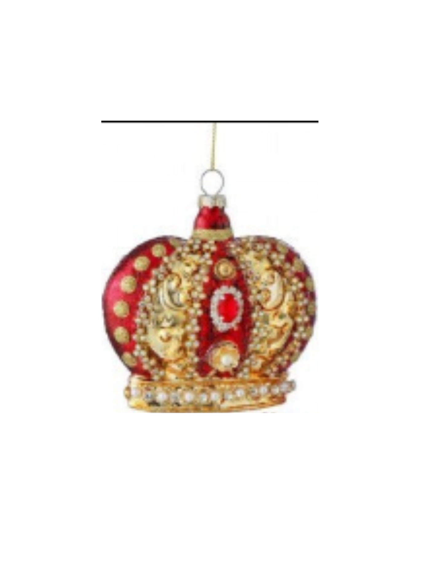 GLASS JEWEL CROWN ORNAMENT