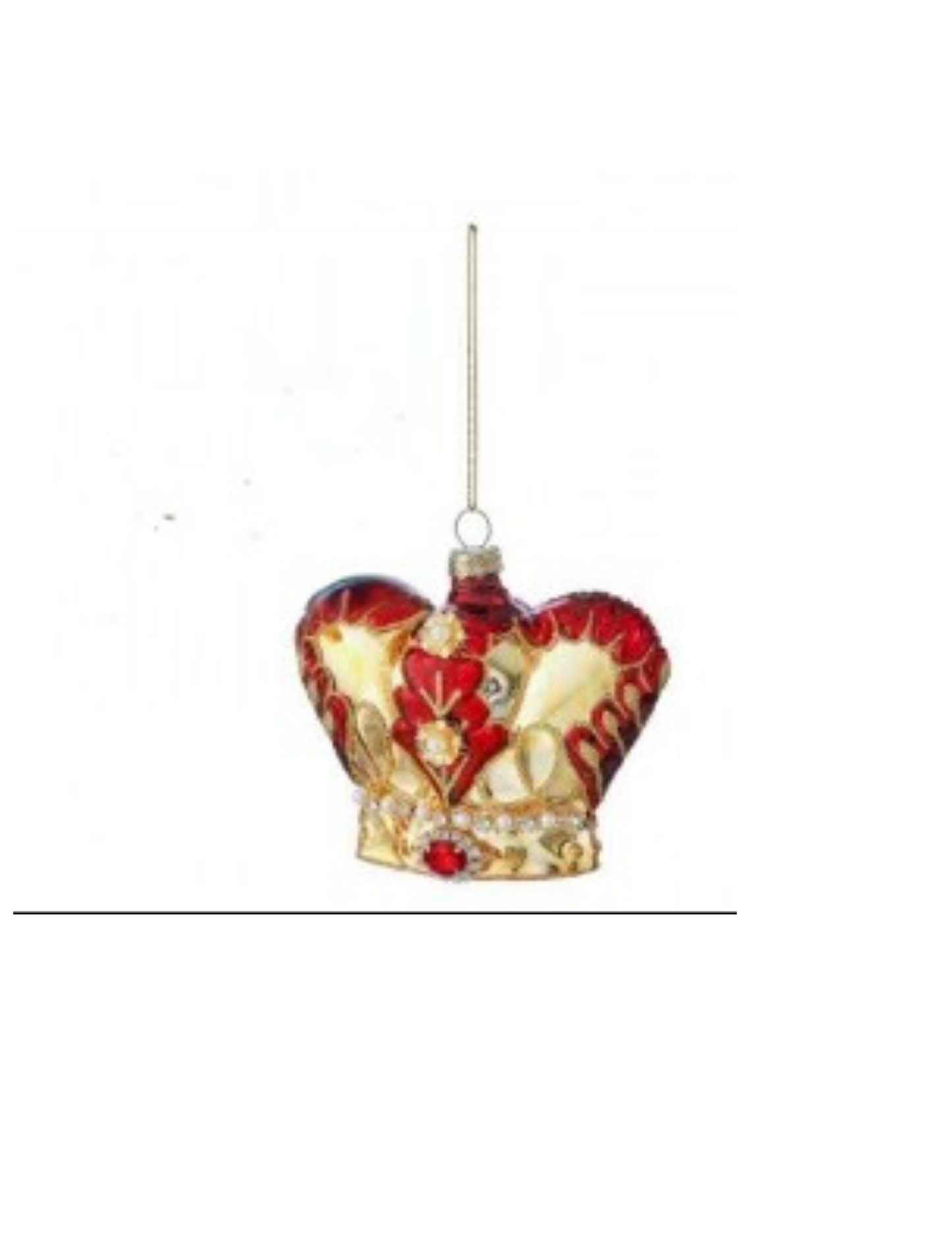 GLASS JEWEL CROWN ORNAMENT
